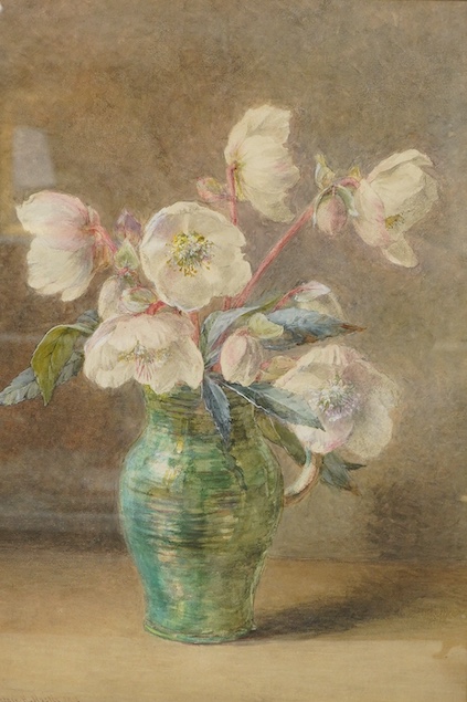 Grace H. Hastie (1855-1930), Still life of roses in a jug, signed and dated 1912, watercolour, 41 x 29cm